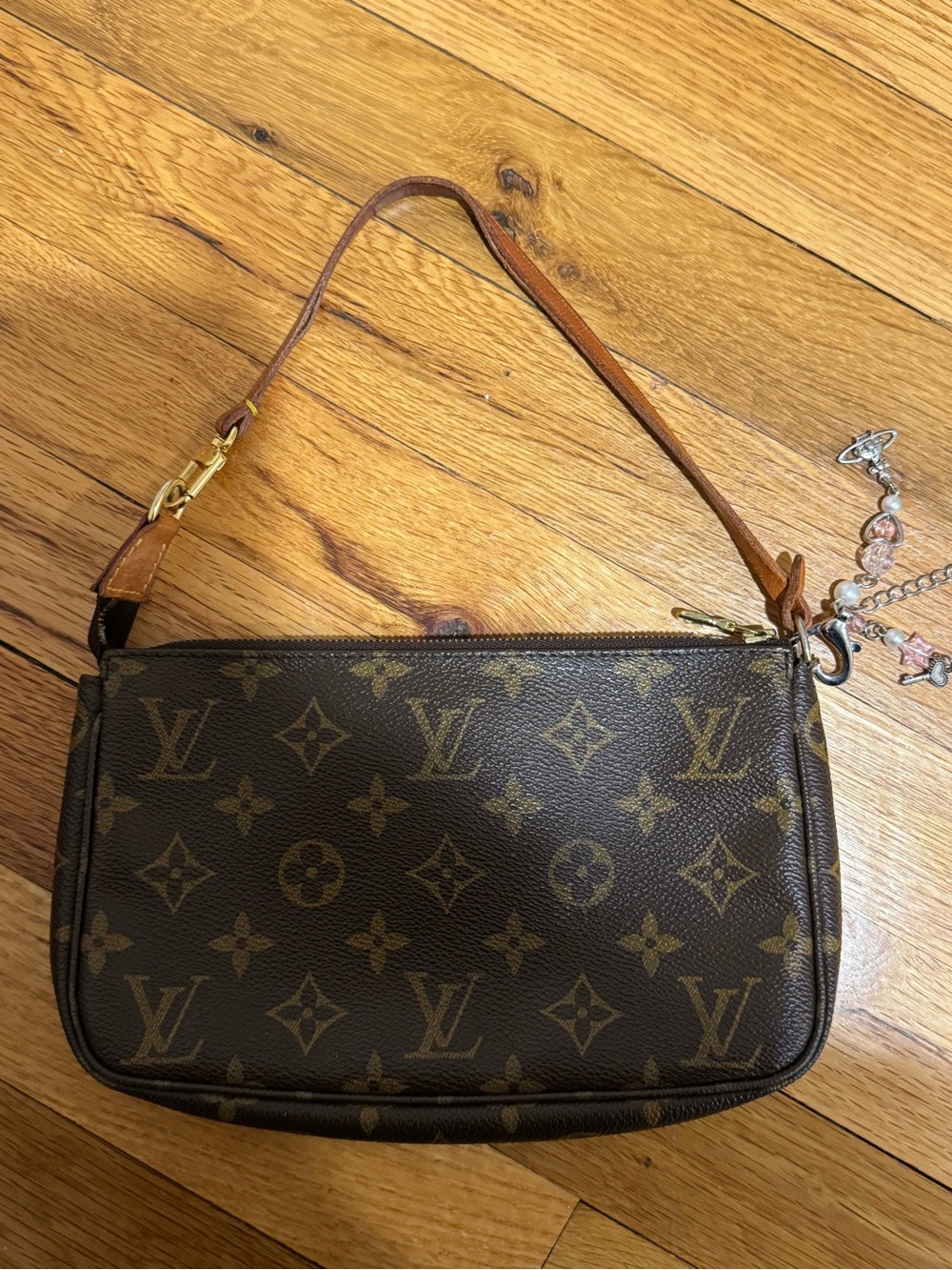 Authentic Vintage Louis Vuitton Brown Monogram Canvas Small Pochette